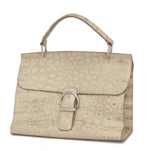 Claudia Firenze Taupe Croc Handbag